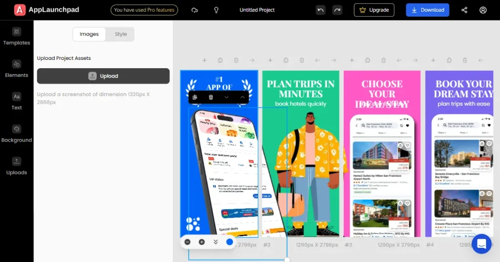 Upload app ui screens on AppLaunchpad