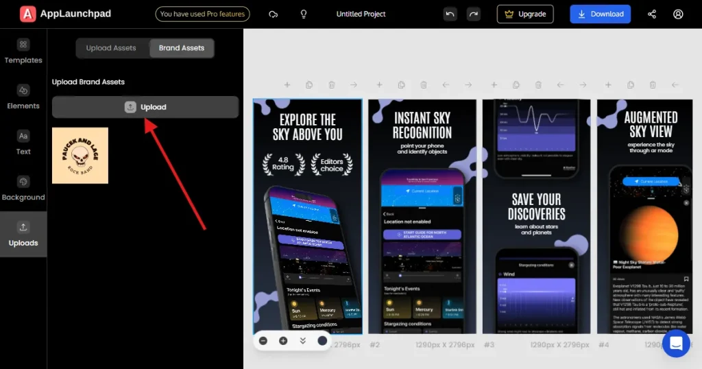 Add brand logo on app screenshots