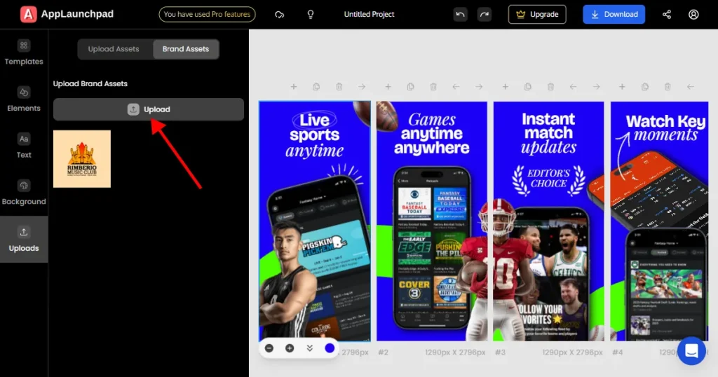 Upload brand logo applaunchpad