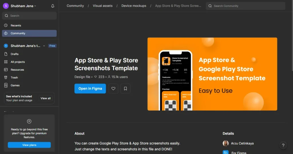 Use a pre designed play store screenshot template