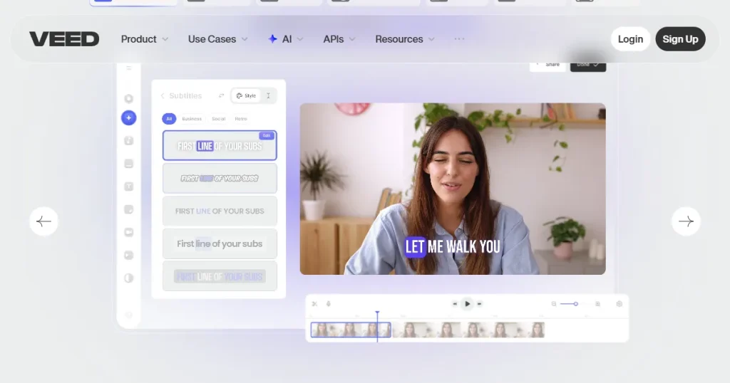 VEED.io preview video editing tool