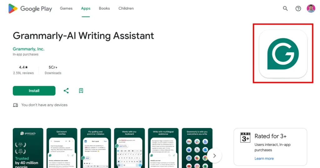 Grammarly app icon