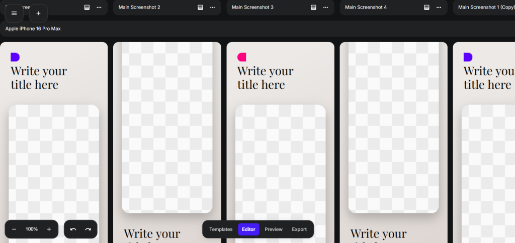 AppMockUp screenshot templates