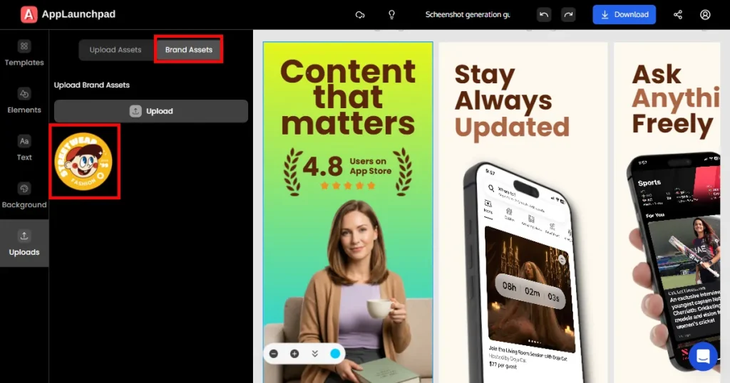 Adding brand assets to AppLaunchpad