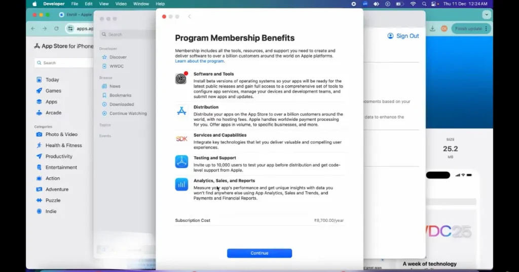 App developer program benefits page