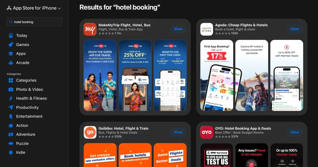 Search results for Hotel booking app on the App Store