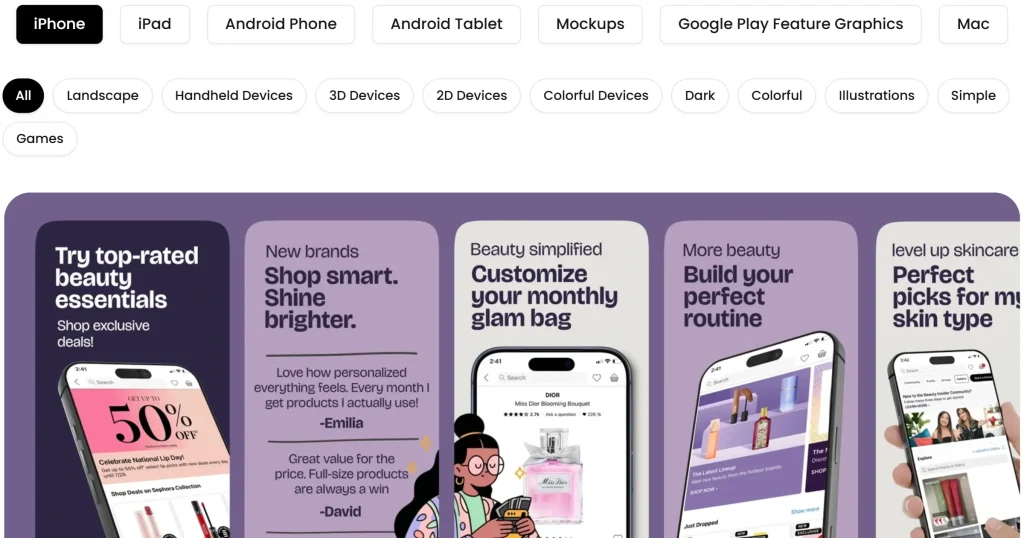 AppLaunchpad app store screenshot template