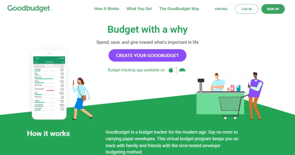 Good Budget landing page