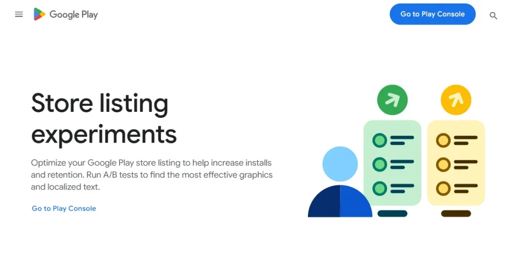 Google Store Listing Experiments page