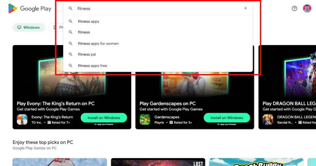 Keyword research on Google Play Store
