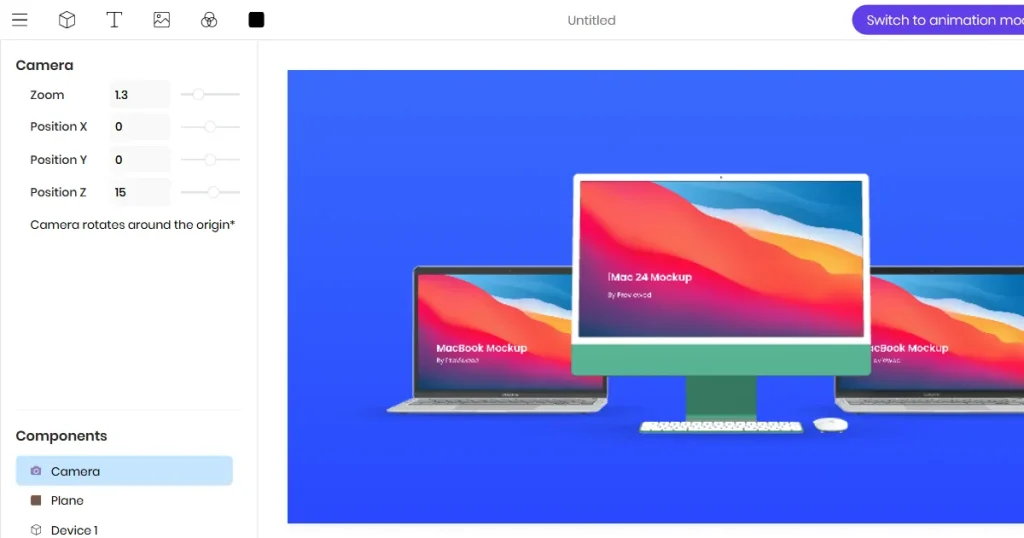 Previewed App iMac device mockups