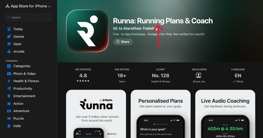 Runna app on App Store