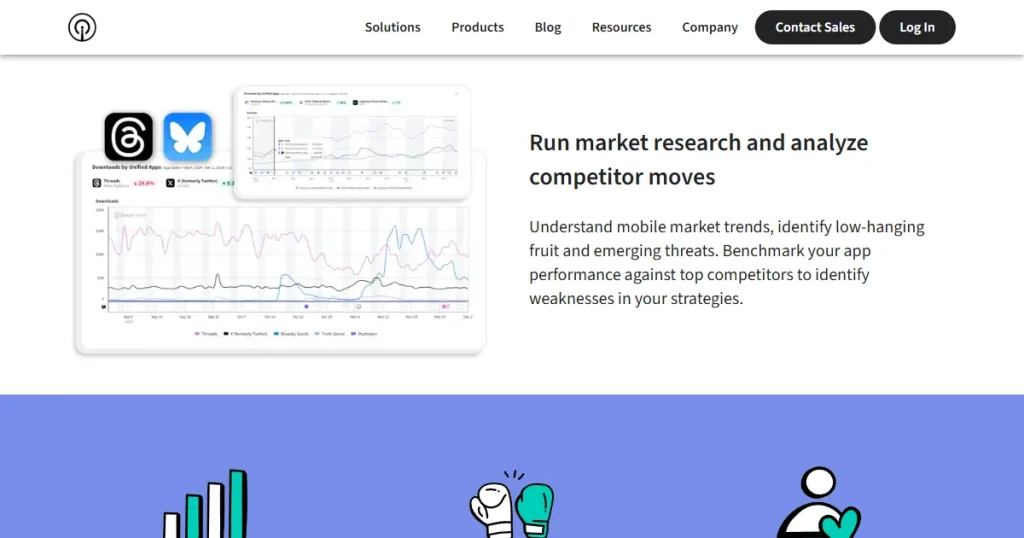 Sensor Tower app analytics tool homepage