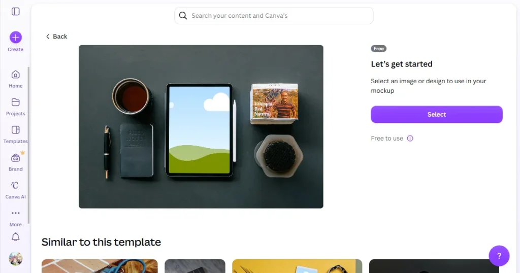 Canva iPad mockup template