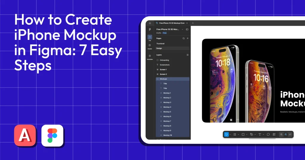 how to create iPhone mockup in Figma