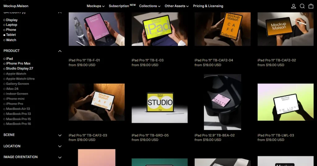 Mockup Maison iPad mockup templates