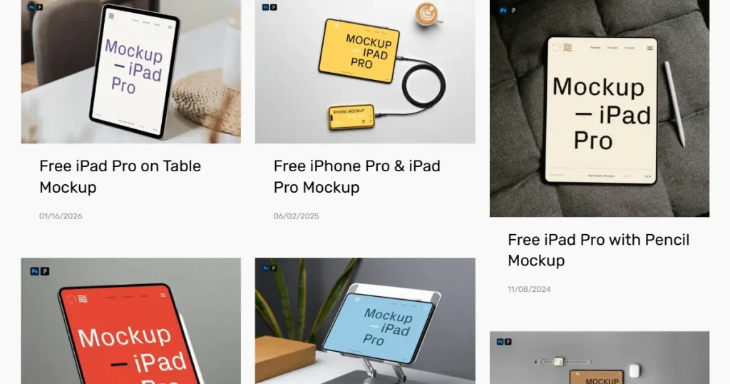Mockuuups Studio iPad mockup templates
