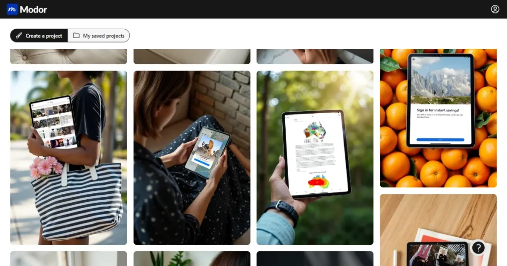 Modor iPad mockup templates