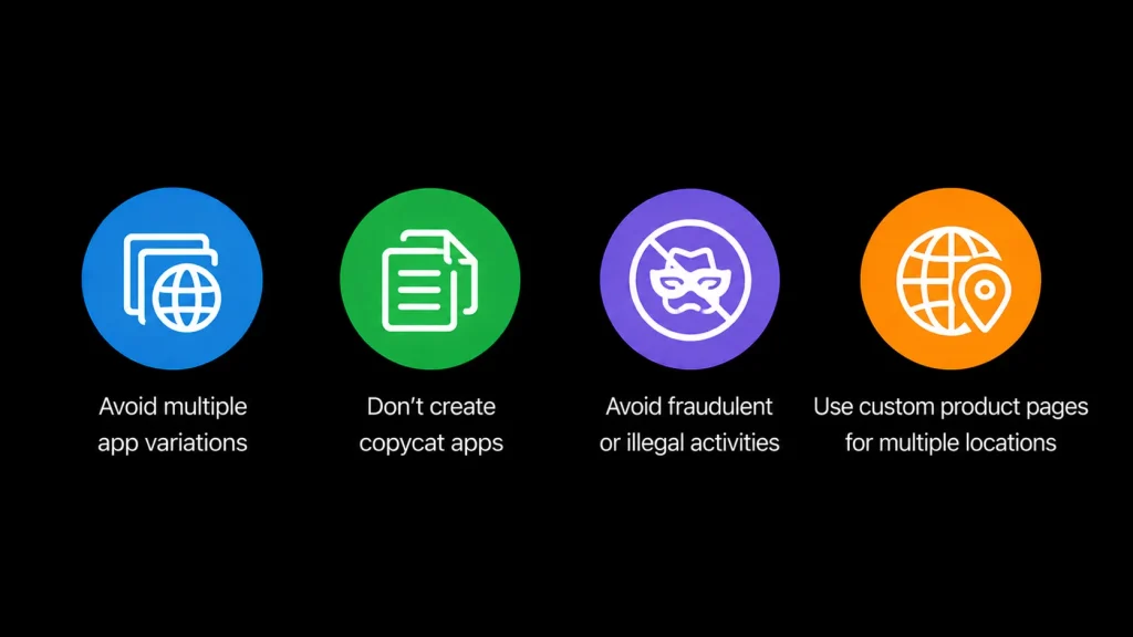Tips to prevent rejections on the basis of spam and app store policy violations