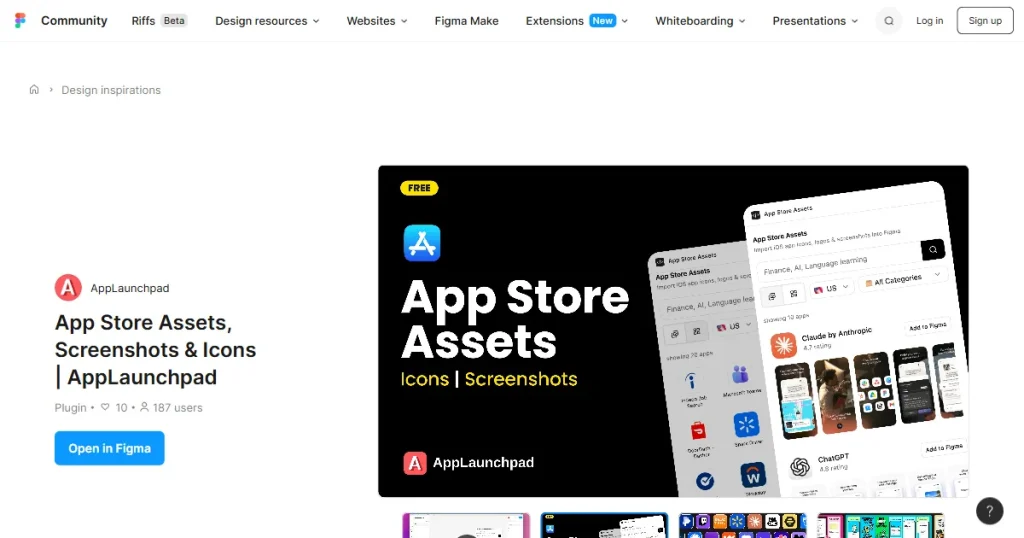 AppLaunchpad Figma Plugin page