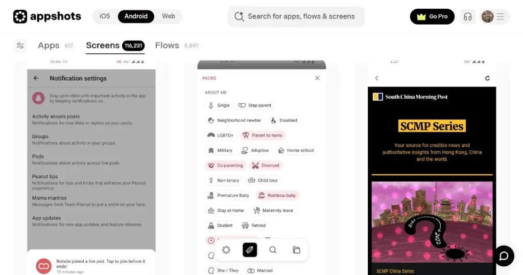 Appshots homepage
