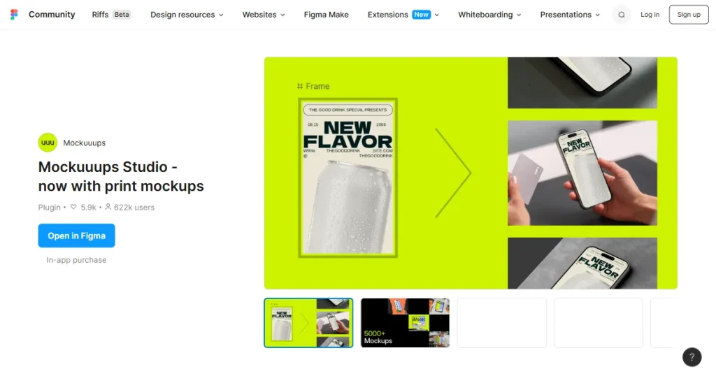 Mockuuups Studio Figma plugin page