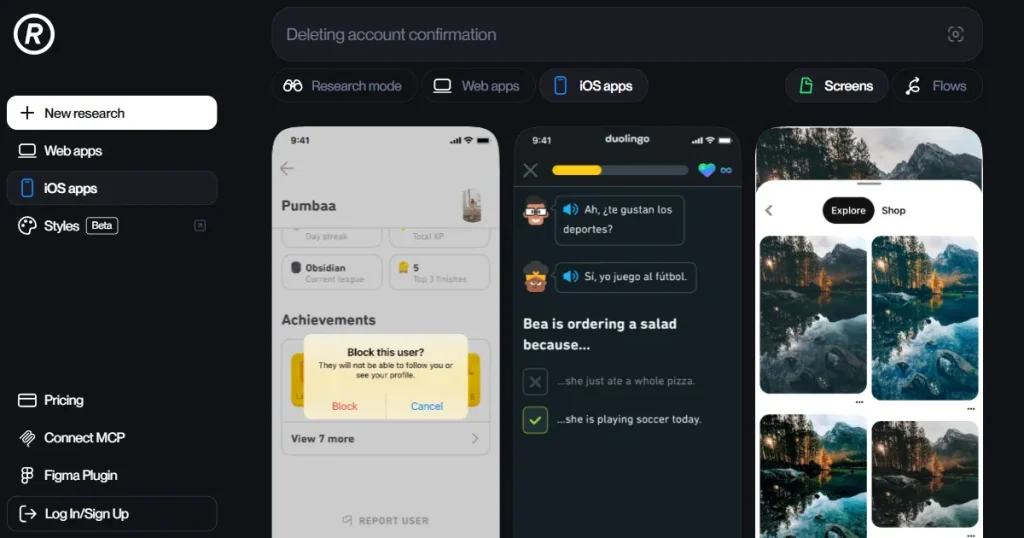 Refero platform coverage