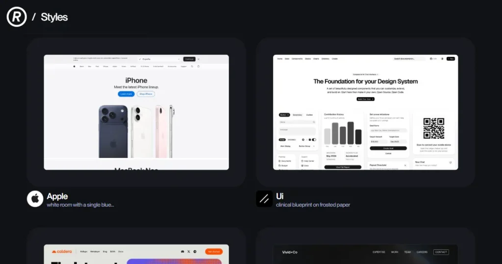 Refero design files page