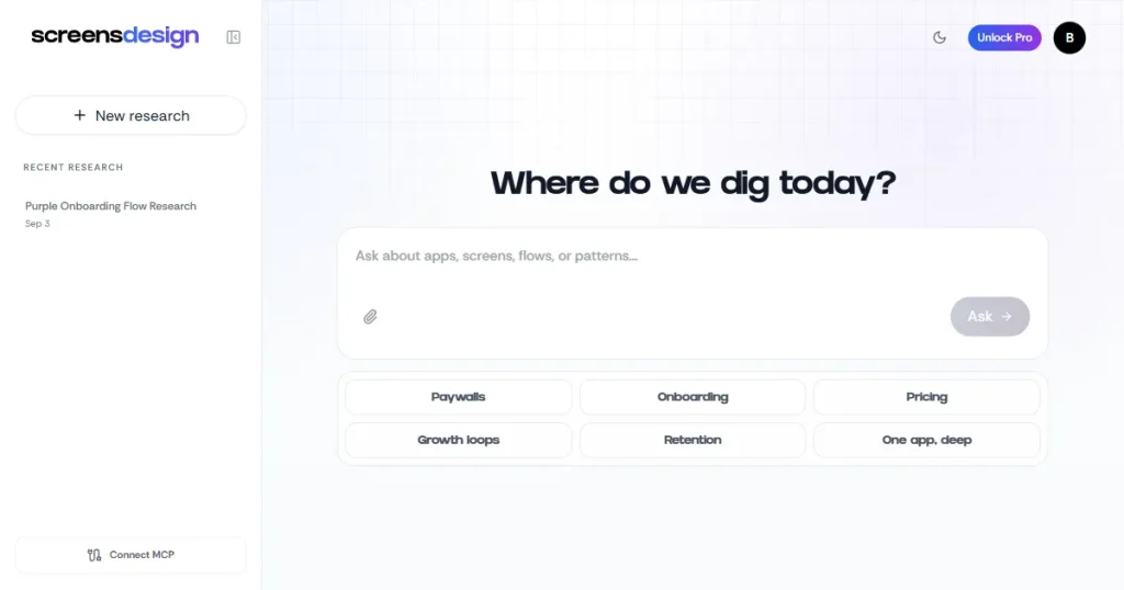 Screensdesign AI ask feature